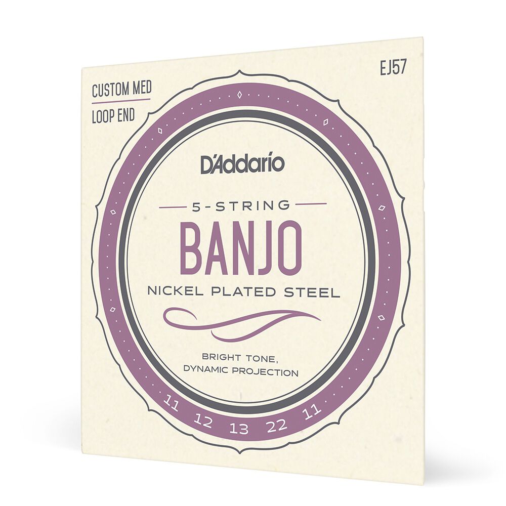 Set De Cuerdas Banjo Nickel Custom Ej57 Med Daddario image number 0.0